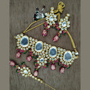 Vaamika Gold Plated Kundan Stone & Beads Choker Necklace Set