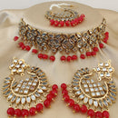 Vaamika Gold Plated Beads Kundan Necklace Set