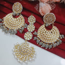 Vaamika Kundan & Beads  Dangler Earrings With Maang Tikka
