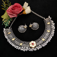 Vaamika Oxidized Plated Choker Necklace Set