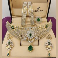 Vaamika Gold Plated Ad Stone Jewellery Combo