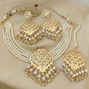 Vaamika Gold Plated Peral Choker Necklace Set - 10601380