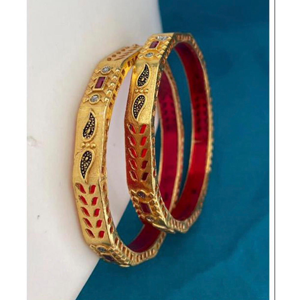 H K Fashion Austrian Stone Gold Bangles