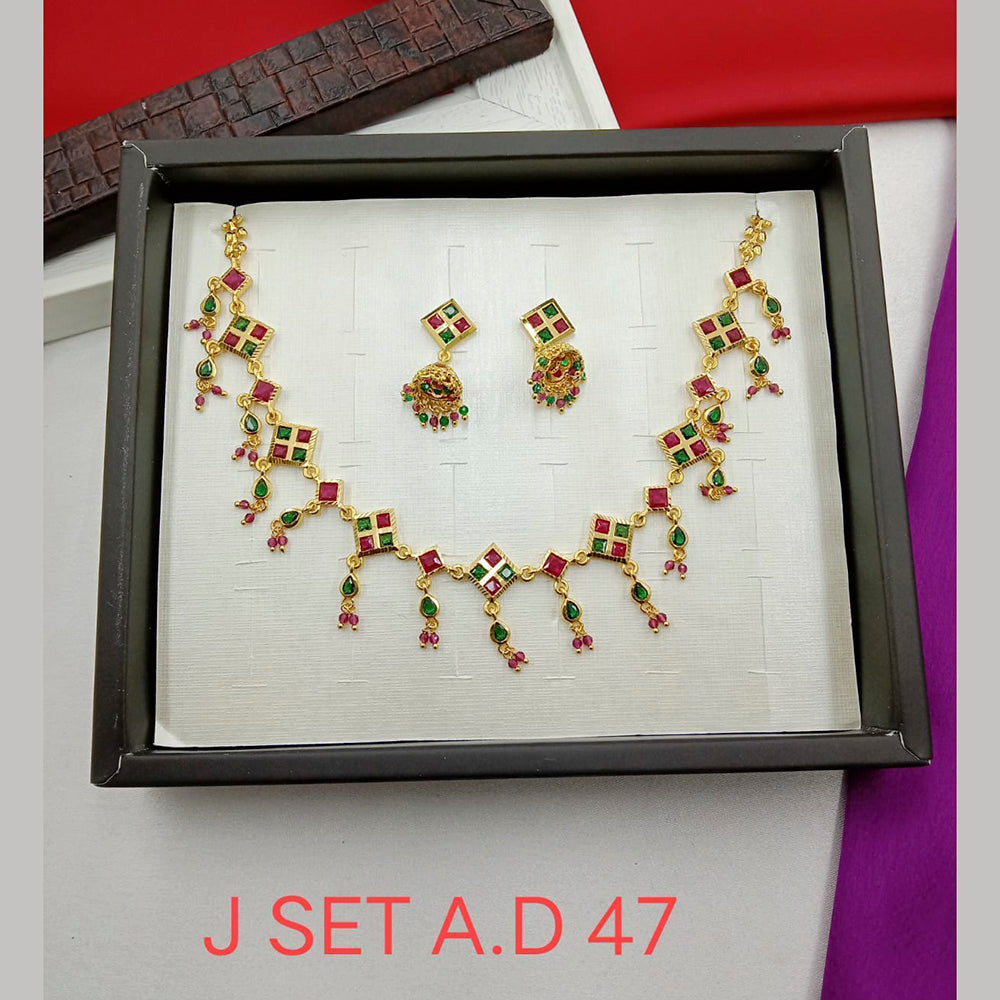 H K Fashion Gold Plated Choker Necklace Set