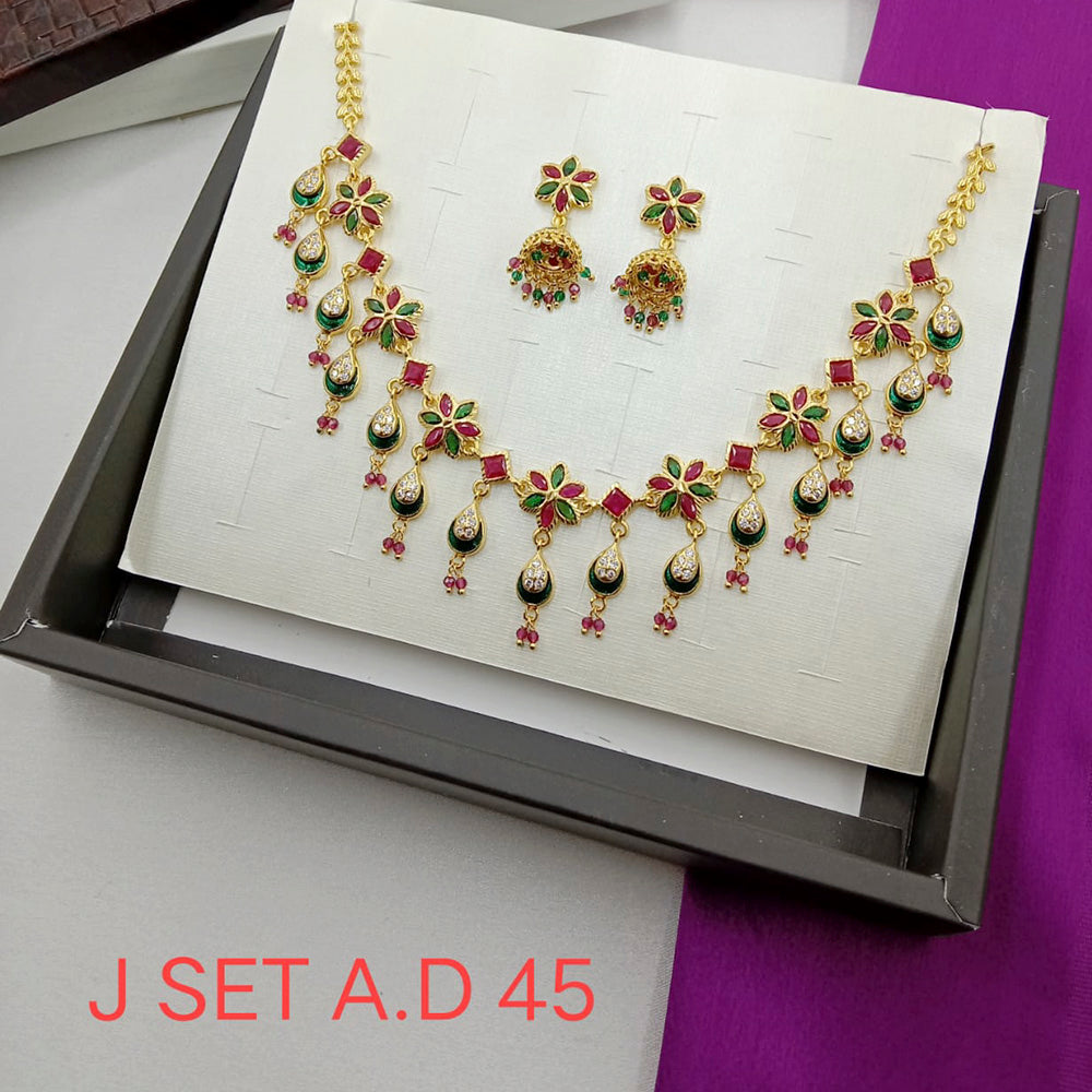 H K Fashion Gold Plated Choker Necklace Set