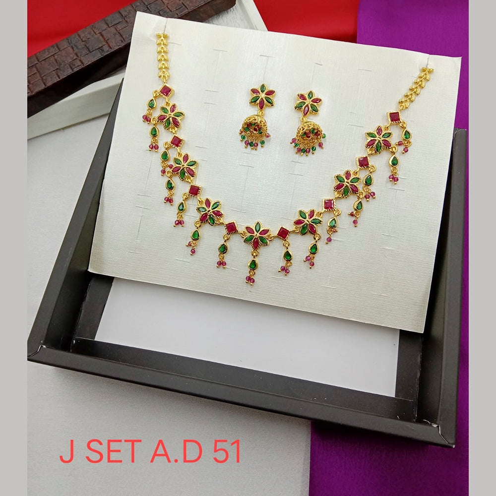 H K Fashion Gold Plated Choker Necklace Set