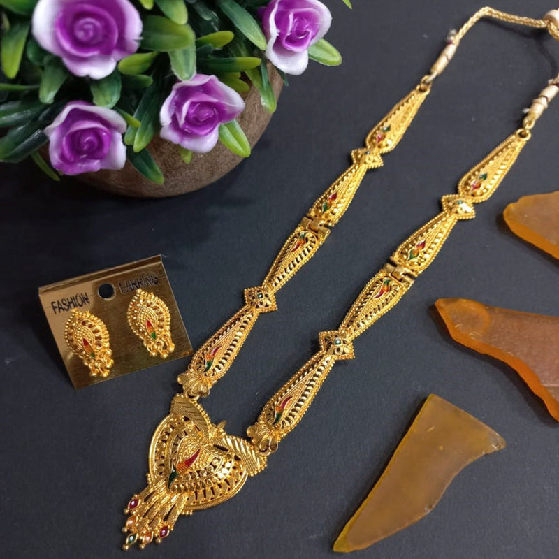 H K Fashion Gold Plated Necklace Set 