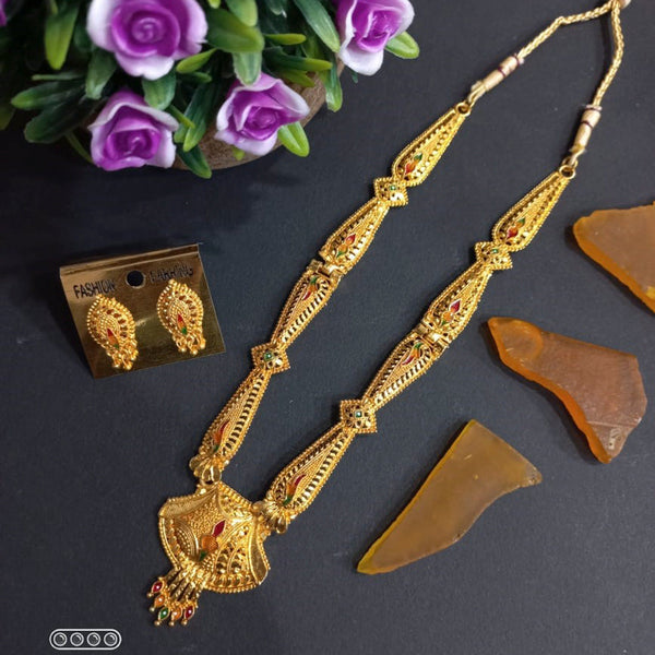 H K Fashion Gold Plated Necklace Set 