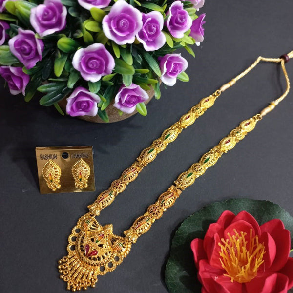 H K Fashion Gold Plated Necklace Set 