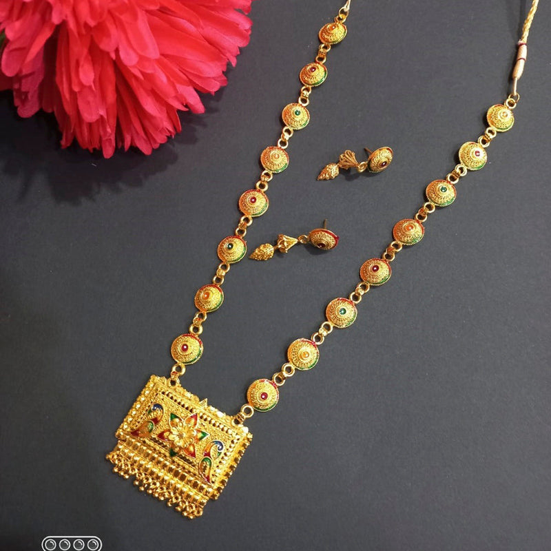 H K Fashion Gold Plated Necklace Set 