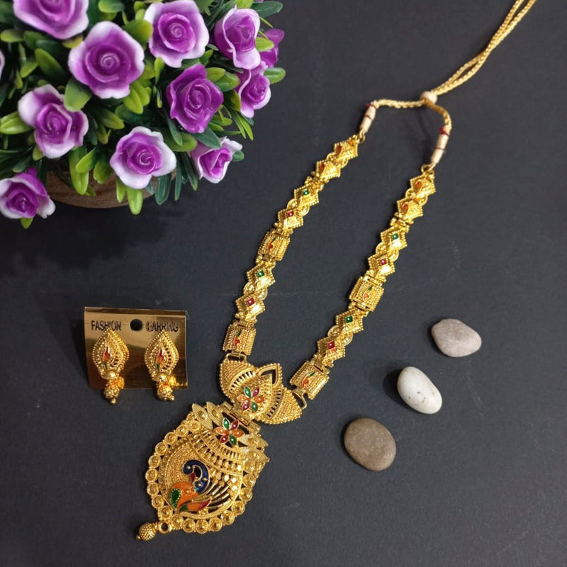 H K Fashion Gold Plated Necklace Set 