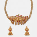 H K Fashion Gold Plated Temple Necklace Set