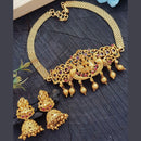 H K Fashion Gold Plated Temple Necklace Set