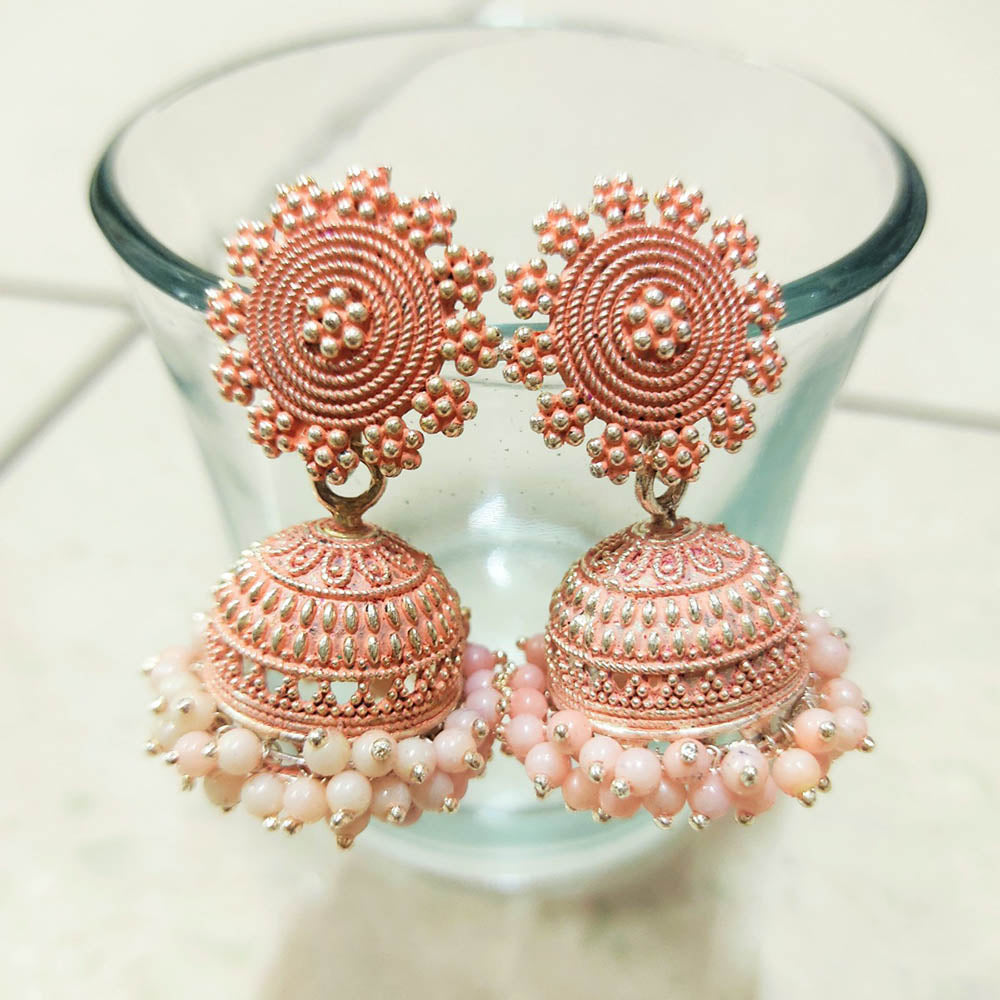 H K Fashion Gold Plated Jhumki Earrings