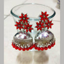 H K Fashion Silver Plated Crystal Stone  Jhumki Earrings