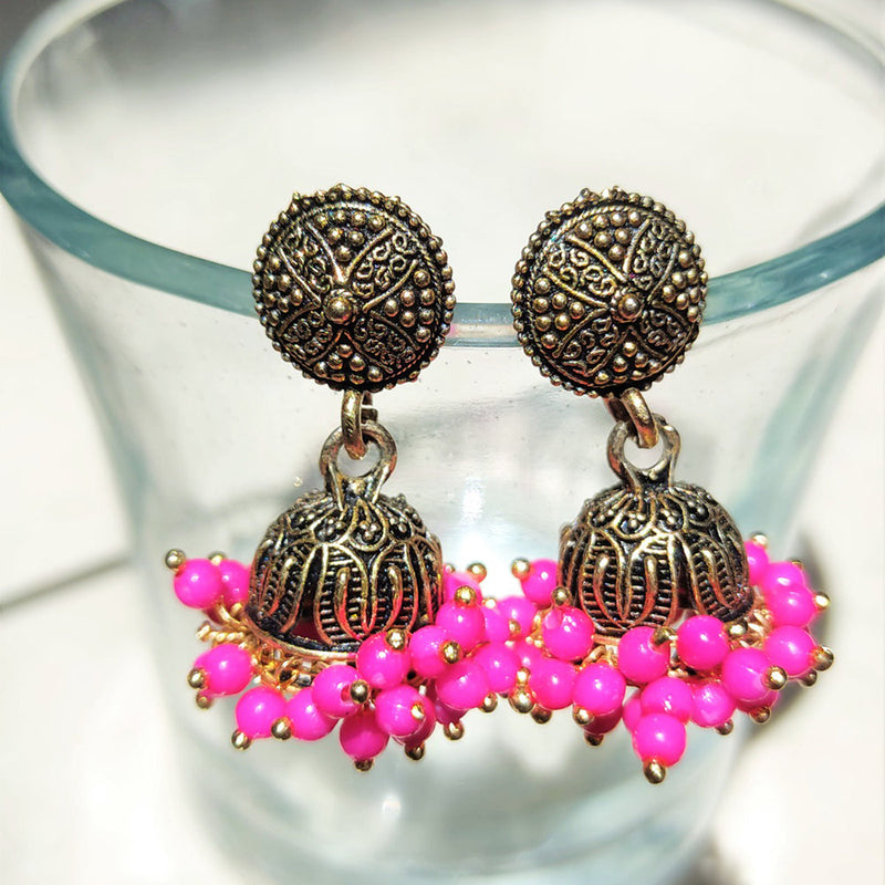 H K Fashion Gold Plated Jhumki Earrings