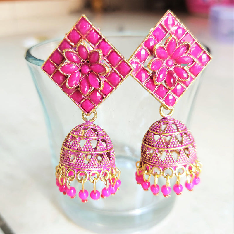 H K Fashion Gold Plated Jhumki Earings