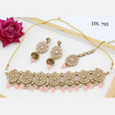 India Art Kundan Stone & Beads Gold Plated Necklace Set