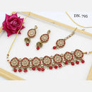 India Art Kundan Stone & Beads Gold Plated Necklace Set