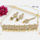 India Art Kundan Stone & Beads Gold Plated Necklace Set