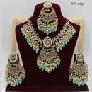 India Art Kundan Stone & Beads Gold Plated Necklace Set
