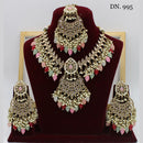 India Art Kundan Stone & Beads Gold Plated Necklace Set