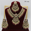 India Art Kundan Stone & Beads Gold Plated Necklace Set