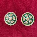 India Art Gold Plated Meenakari Stud Earrings