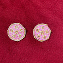 India Art Gold Plated Meenakari Stud Earrings