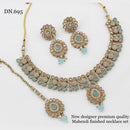 India Art Gold Plated Crystal Stone Necklace Set