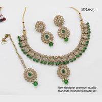 India Art Gold Plated Crystal Stone Necklace Set
