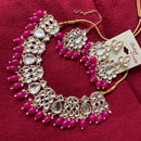 India Art Gold Plated Crystal Stone & Beads Necklace Set