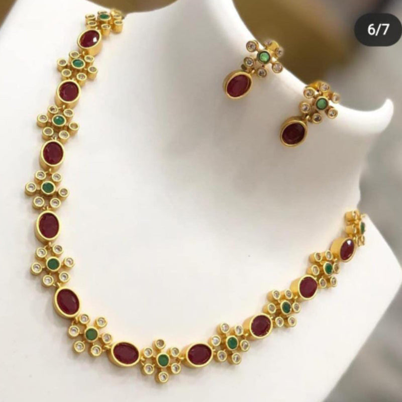 India Art Gold Plated Austrian Stone Necklace Set