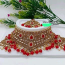 India Art Gold Plated Crystal Stone Necklace Set