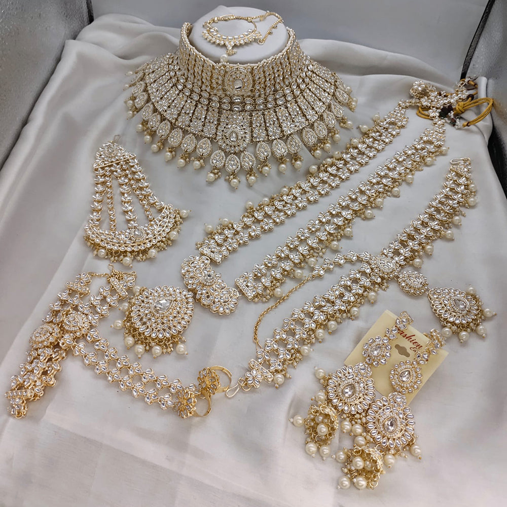 India Art Gold Plated Kundan Bridal Set