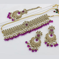 India Art  Crystal Stone Choker Necklace Set