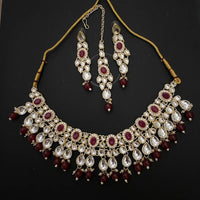 India Art Gold Plated Kundan Necklace Set