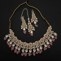 India Art Gold Plated Kundan Necklace Set