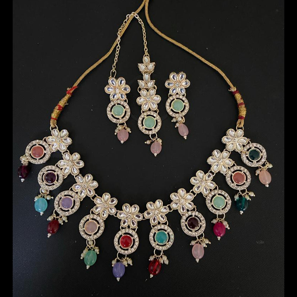 India Art Gold Plated Austrian Stone Necklace Set