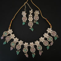 India Art Gold Plated Austrian Stone Necklace Set