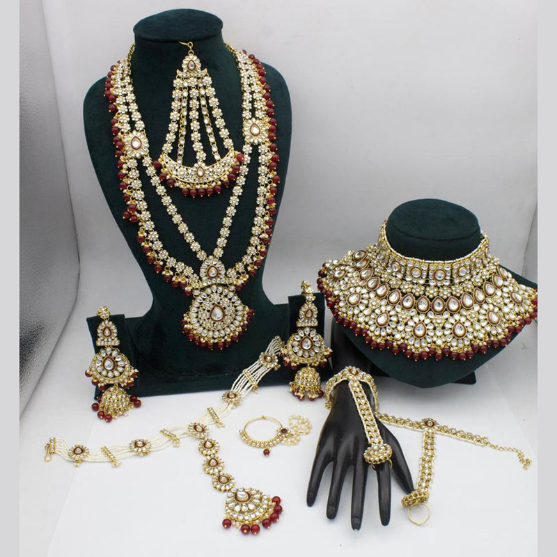 India Art Gold Plated Kundan Bridal Set