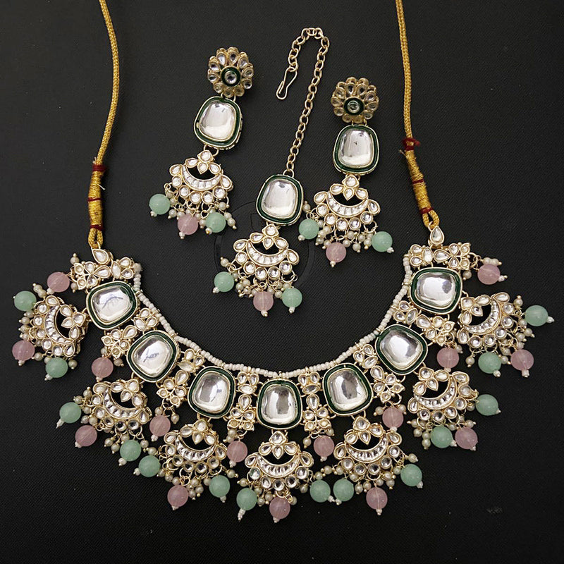 India Art Gold Plated Kundan Necklace Set