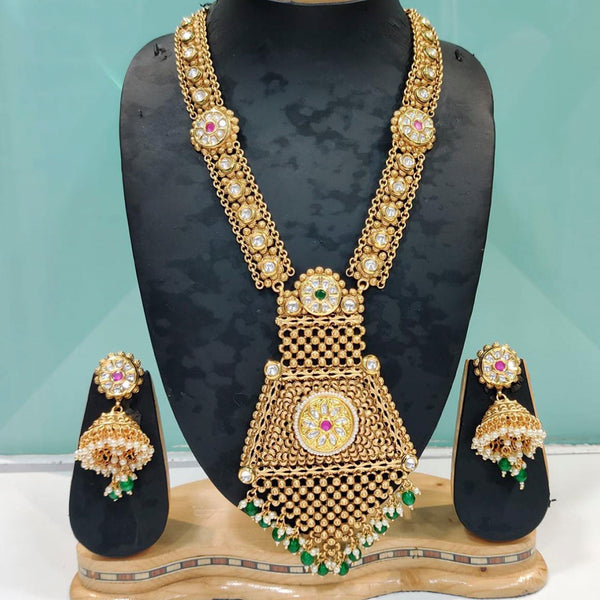 Pooja Bangles Copper Long Necklace Set