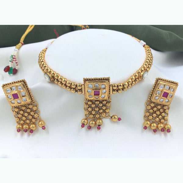 Pooja Bangles Copper Choker Necklace Set