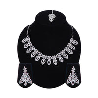 Pooja Bangles Austrian Stone Necklace Set With Maangtikka