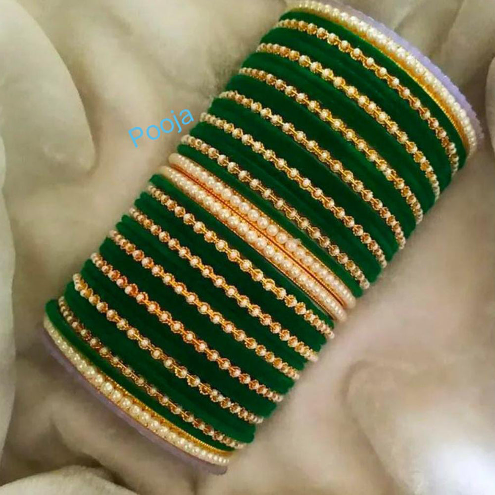 Pooja Bangles Velvet Bangles Set