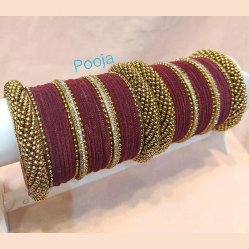 Pooja Bangles Velvet Bangles Set