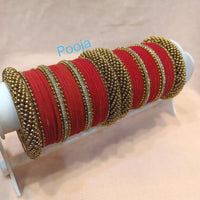 Pooja Bangles Velvet Bangles Set