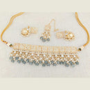 Pooja Bangles Gold Plated Choker Necklace Set With Maangtikka