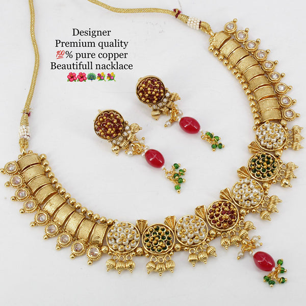 Pooja Bangles Gold Plated Necklace Set